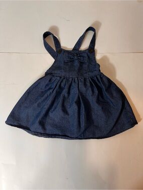 Madison Denim Pinafore Skirt - Navy Blue